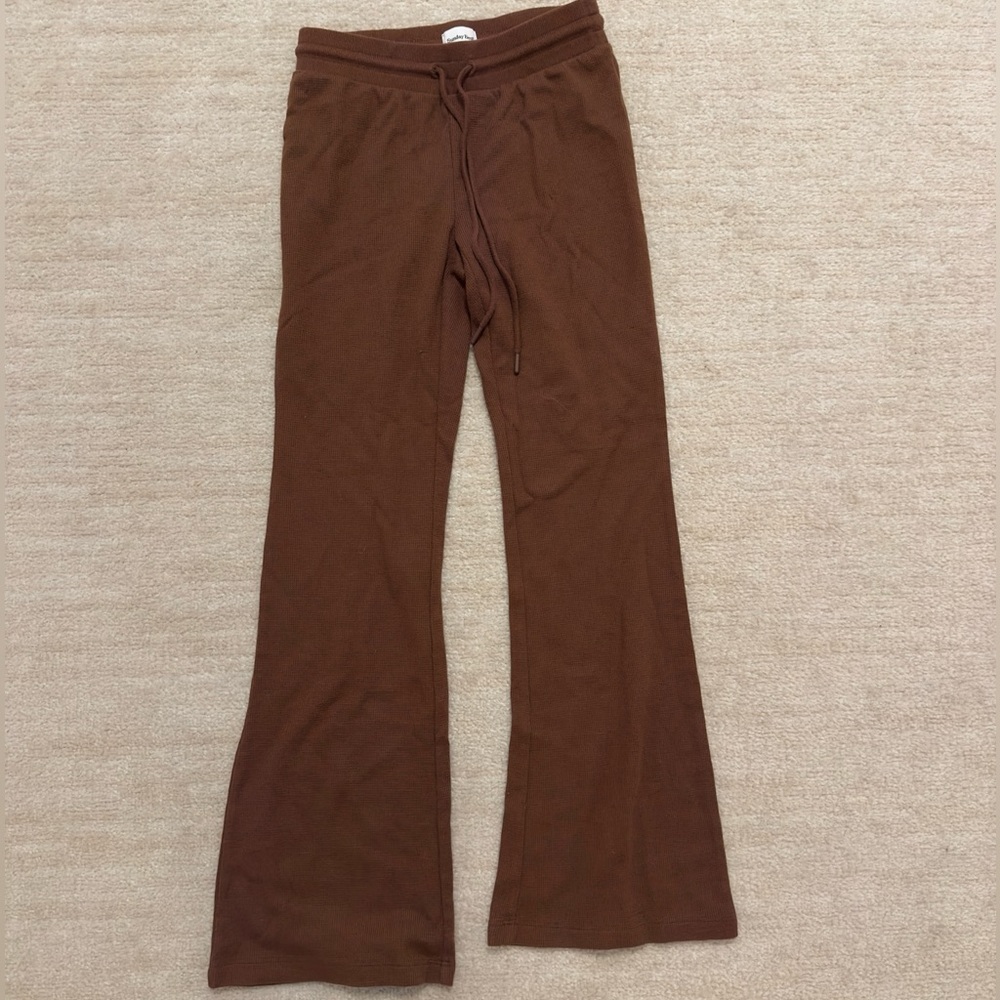 Sunday Best Baby Waffle Pants Color: Brown Size: XS